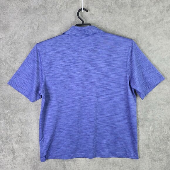Mens Haggar Cool 18 Pro Purple Polo Shirt Short Sleeve 100% Polyester Size XL - Picture 5 of 8